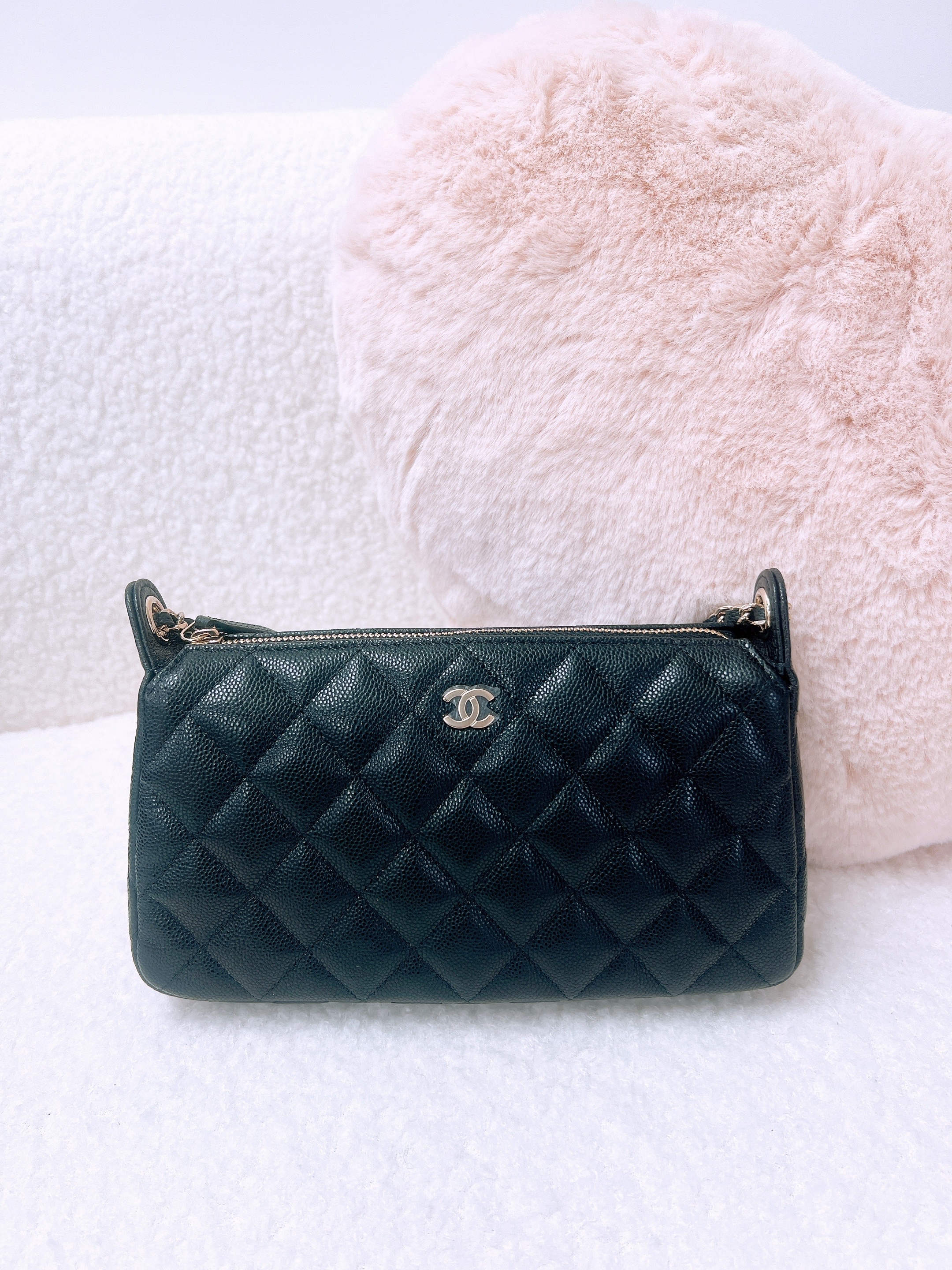 *Unused* Chanel clutch with chain 麻將包/麻雀包 (black caviar/ GHW)