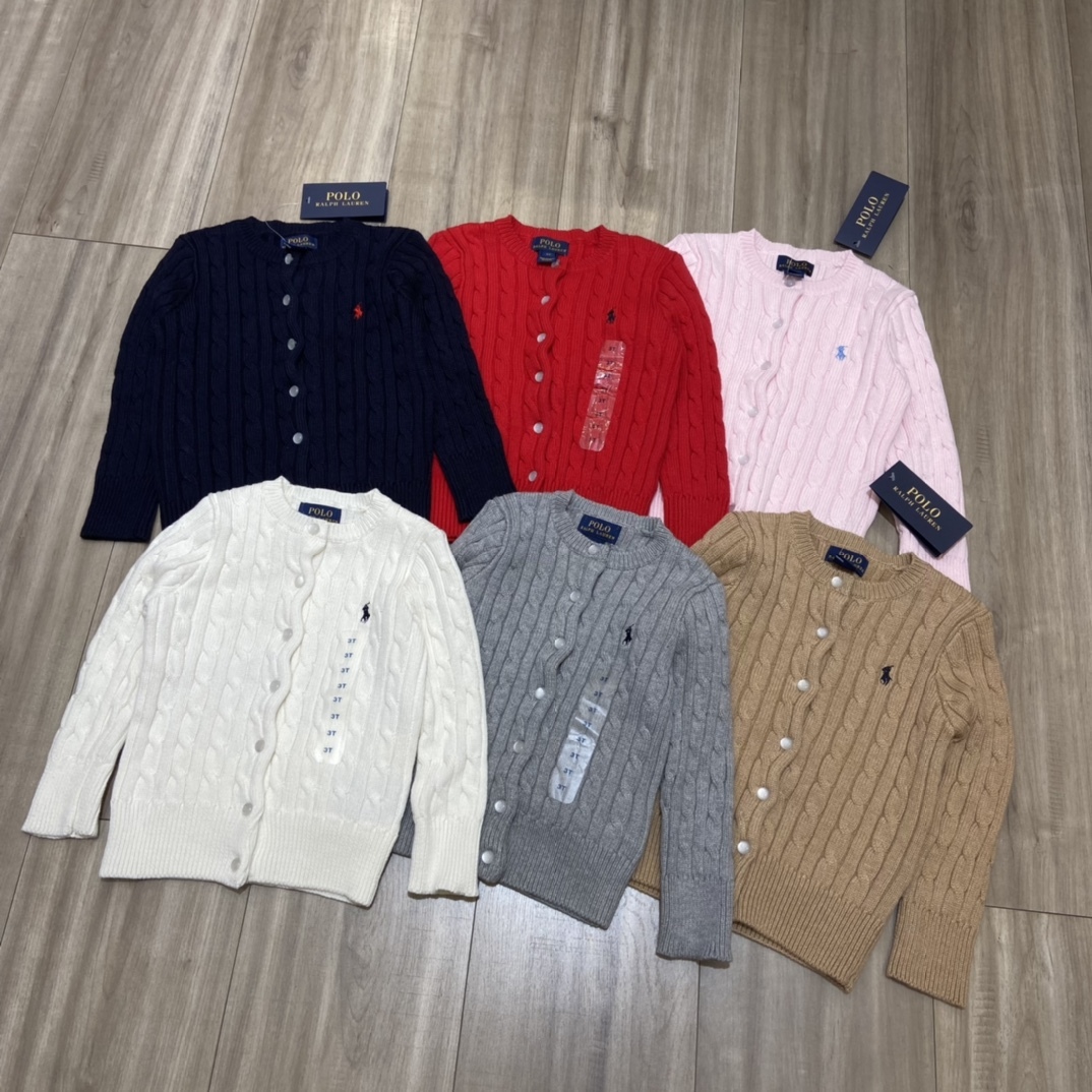 🐎𝐏𝐨𝐥𝐨 𝐑𝐚𝐥𝐩𝐡 𝐋𝐚𝐮𝐫𝐞𝐧 麻花針織圓領外套 親子裝 現貨