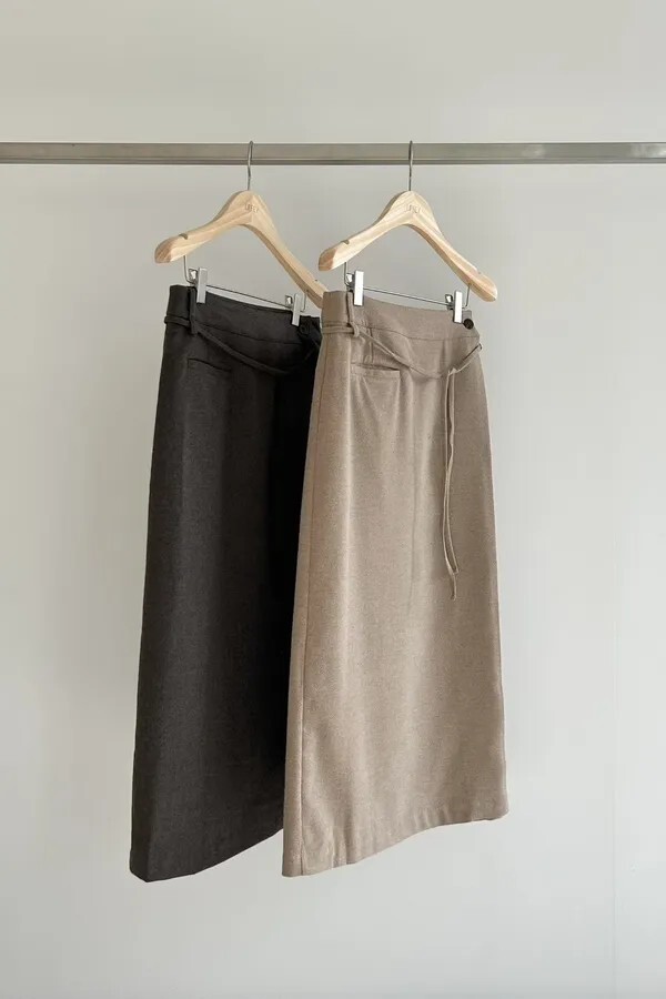 LY5344 開頁式蝴蝶結西裝半身裙