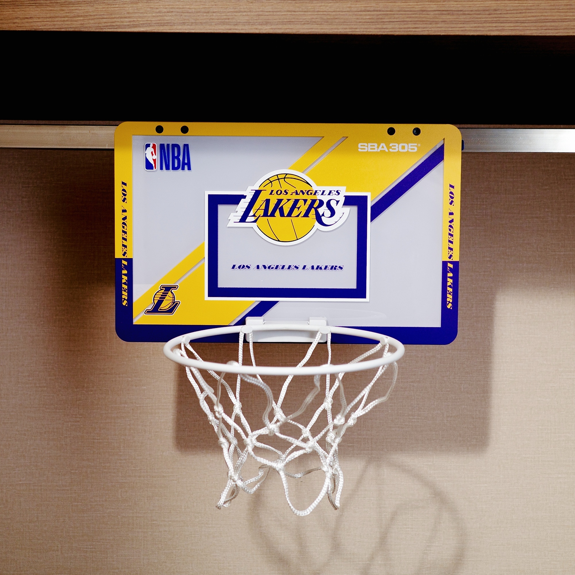 NBA周邊 Los Angeles Lakers 洛杉磯湖人 迷你款 SBA305 Mini NBA 隊徽 籃框 全新 原包裝出貨