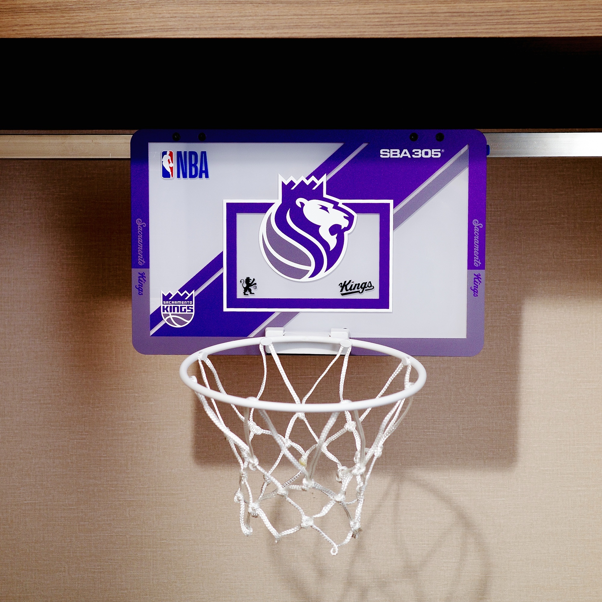 NBA周邊 Sacramento Kings 沙加緬度國王 迷你款 SBA305 Mini NBA 隊徽 籃框 全新 原包裝出貨