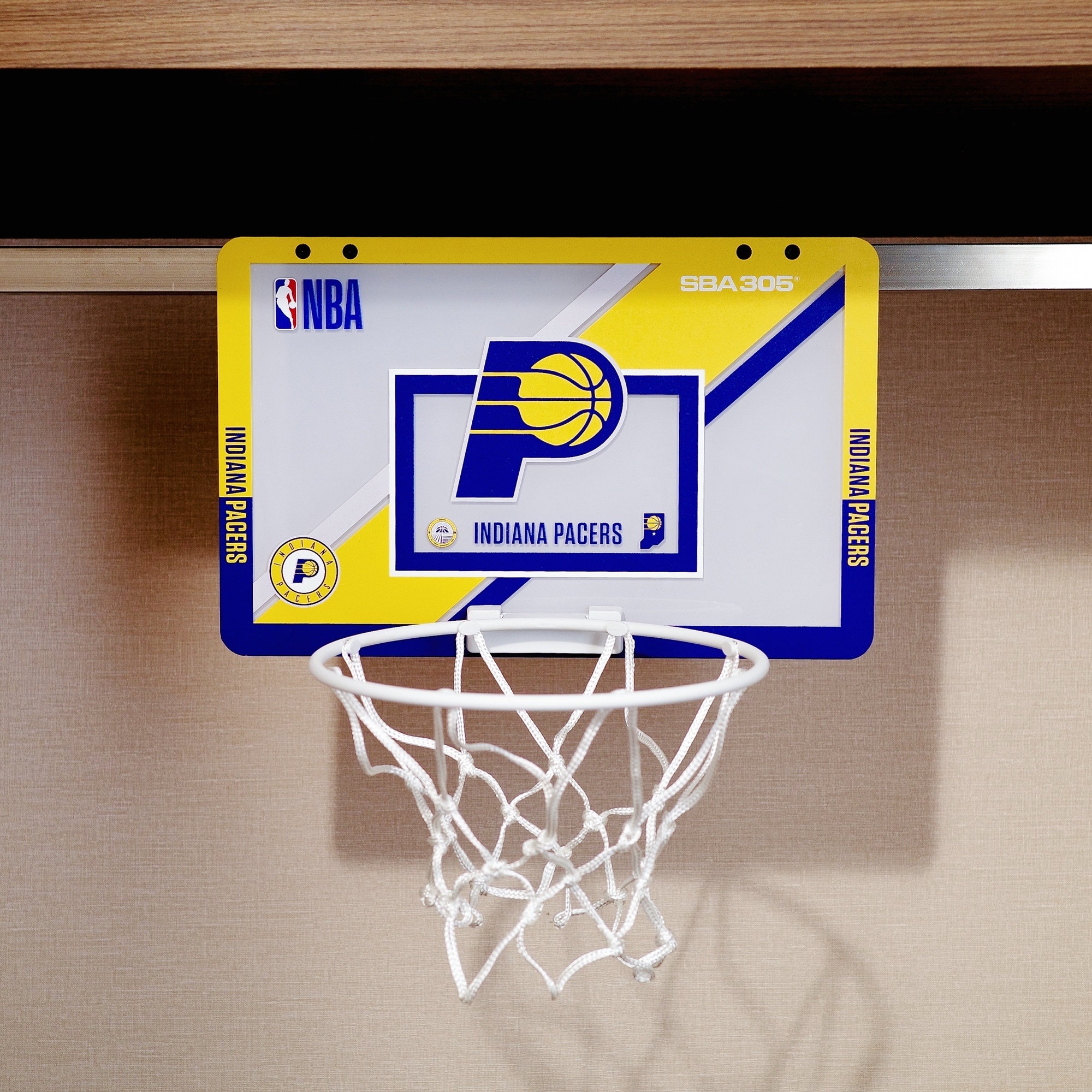 NBA周邊 Indiana Pacers 印第安那溜馬 迷你款 SBA305 Mini NBA 隊徽 籃框 全新 原包裝出貨