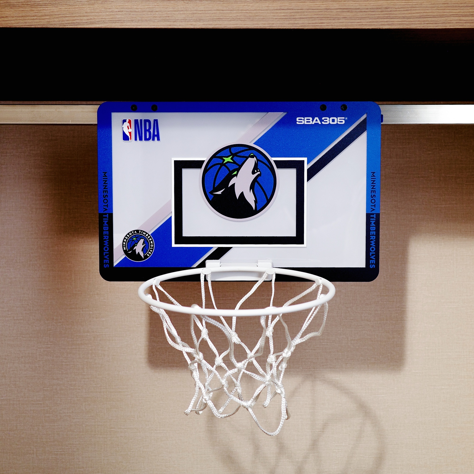 NBA周邊 Minnesota Timberwolves 明尼蘇達灰狼 迷你款 SBA305 Mini NBA 隊徽 籃框 全新 原包裝出貨