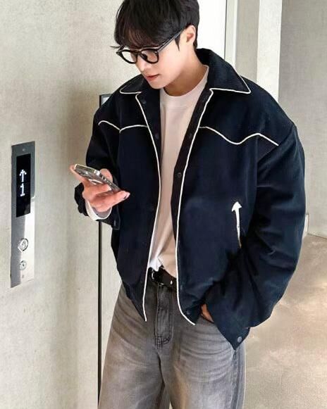 反領開胸外套(薄夾棉) ANSWER-015JK