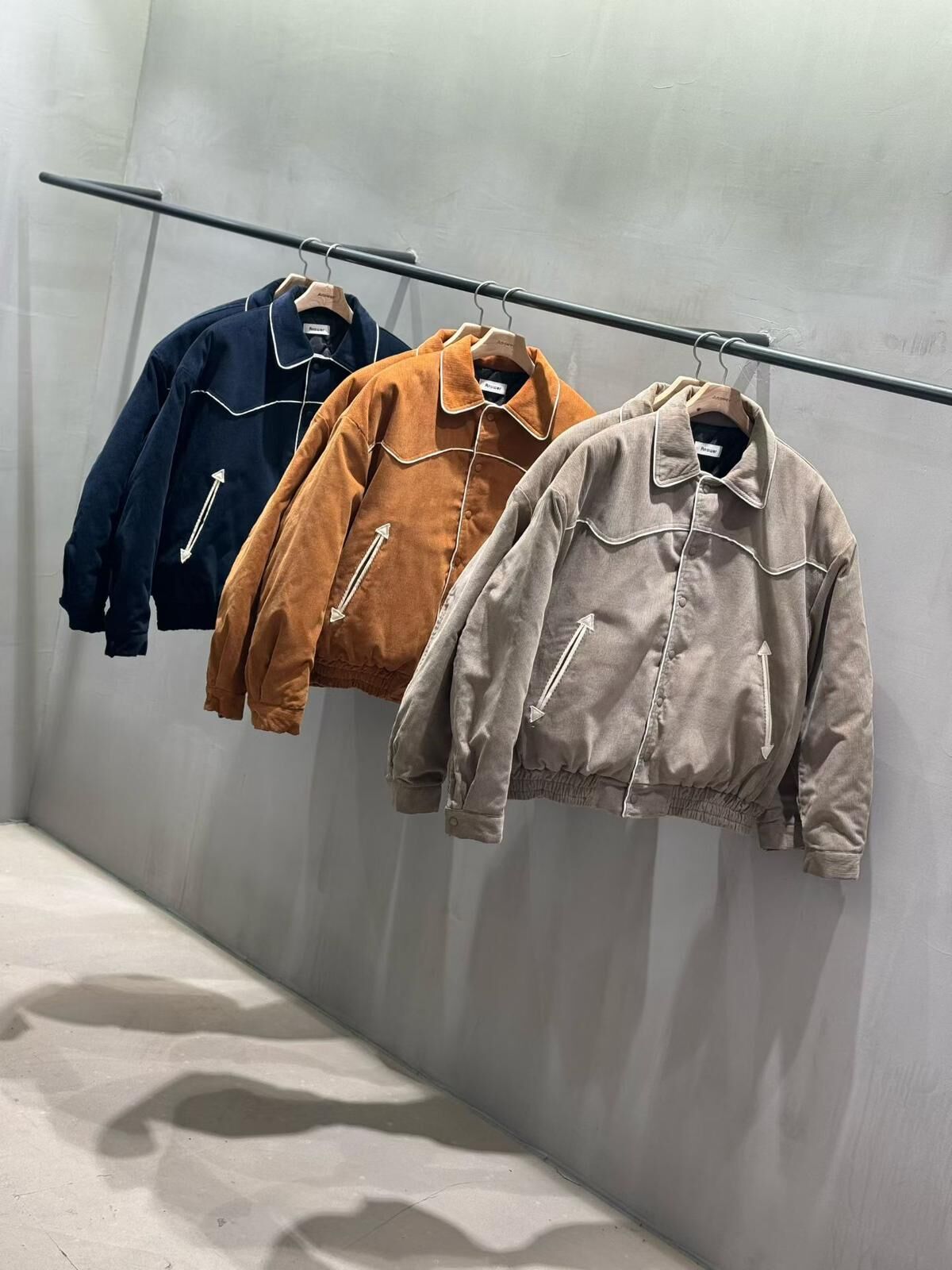 反領開胸外套(薄夾棉) ANSWER-015JK