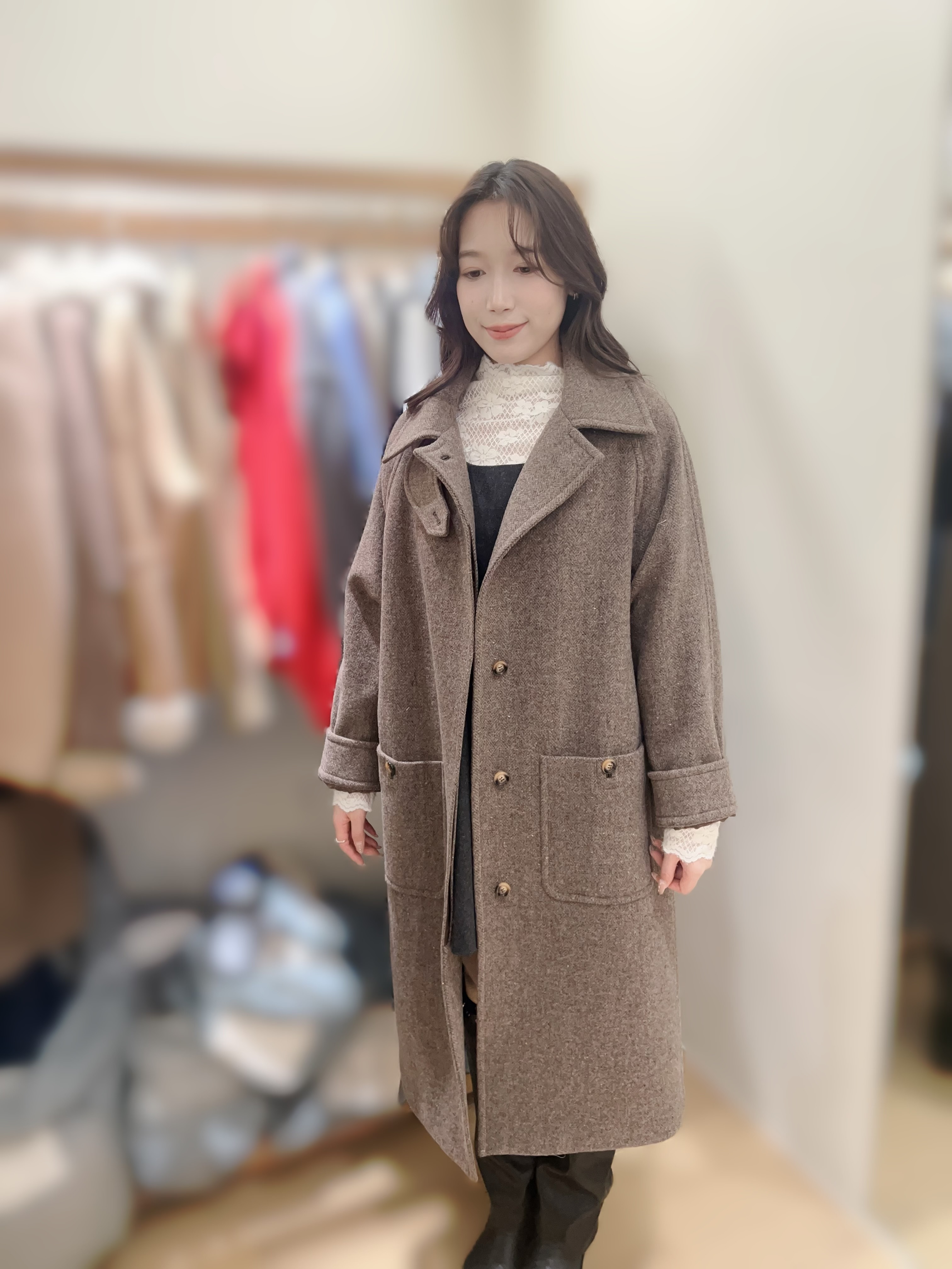 TZ08  氣質長縷  100 ％羊毛 胸 50長 43  $1699 (一口價)