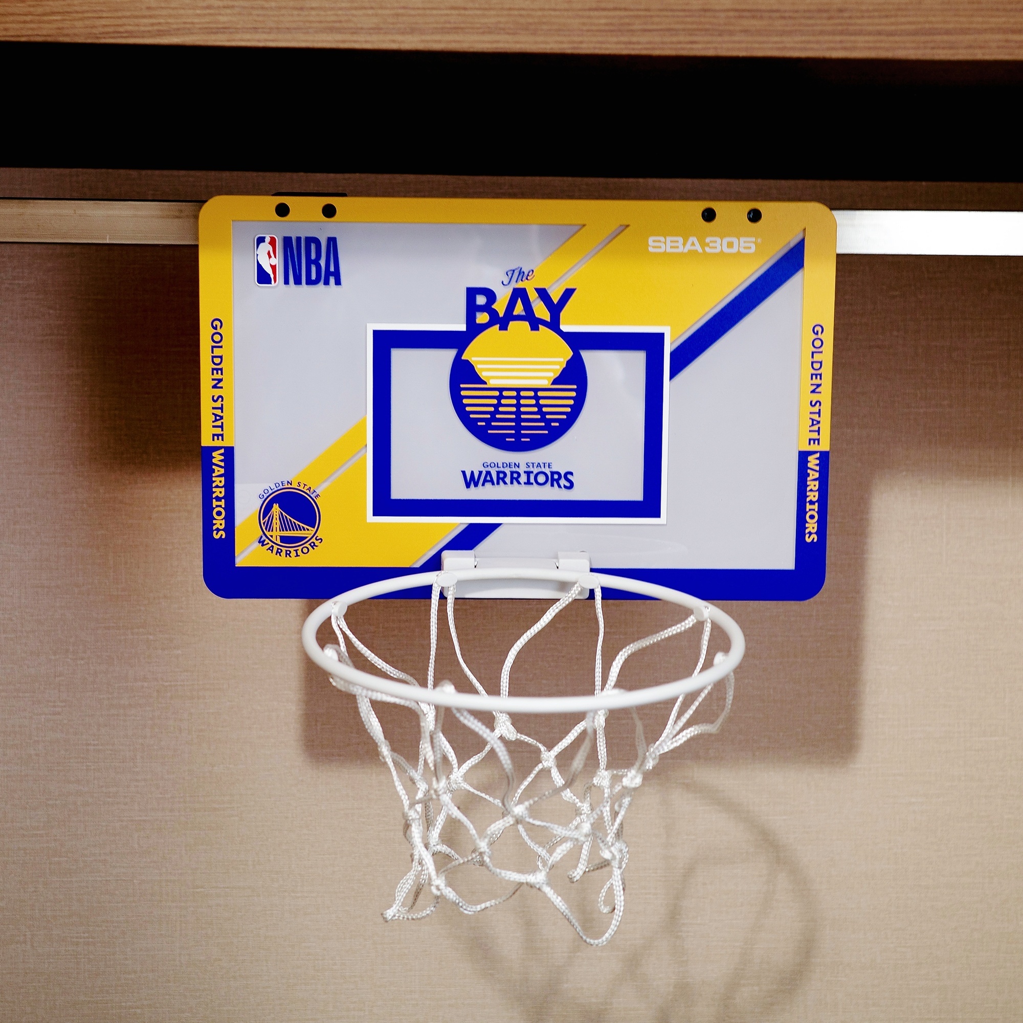 NBA周邊 Golden State Warriors 金州勇士 迷你款 SBA305 Mini NBA 隊徽 籃框 全新 原包裝出貨