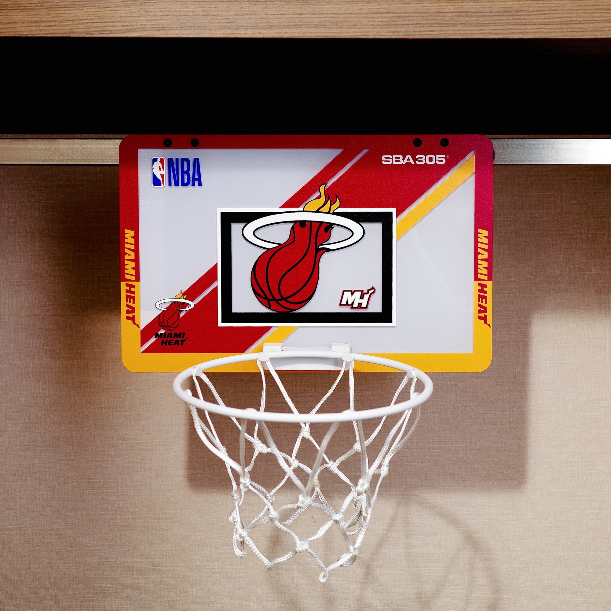 NBA周邊 Miami Heat 邁阿密熱火 迷你款 SBA305 Mini NBA 隊徽 籃框 全新 原包裝出貨