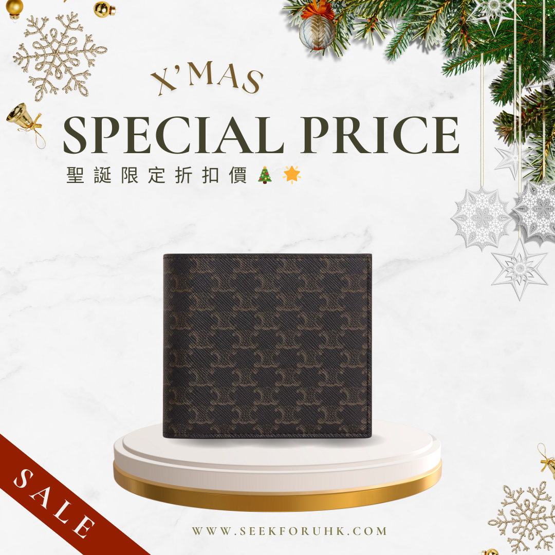 CELINE Men's Bifold Wallet in Triomphe Canvas