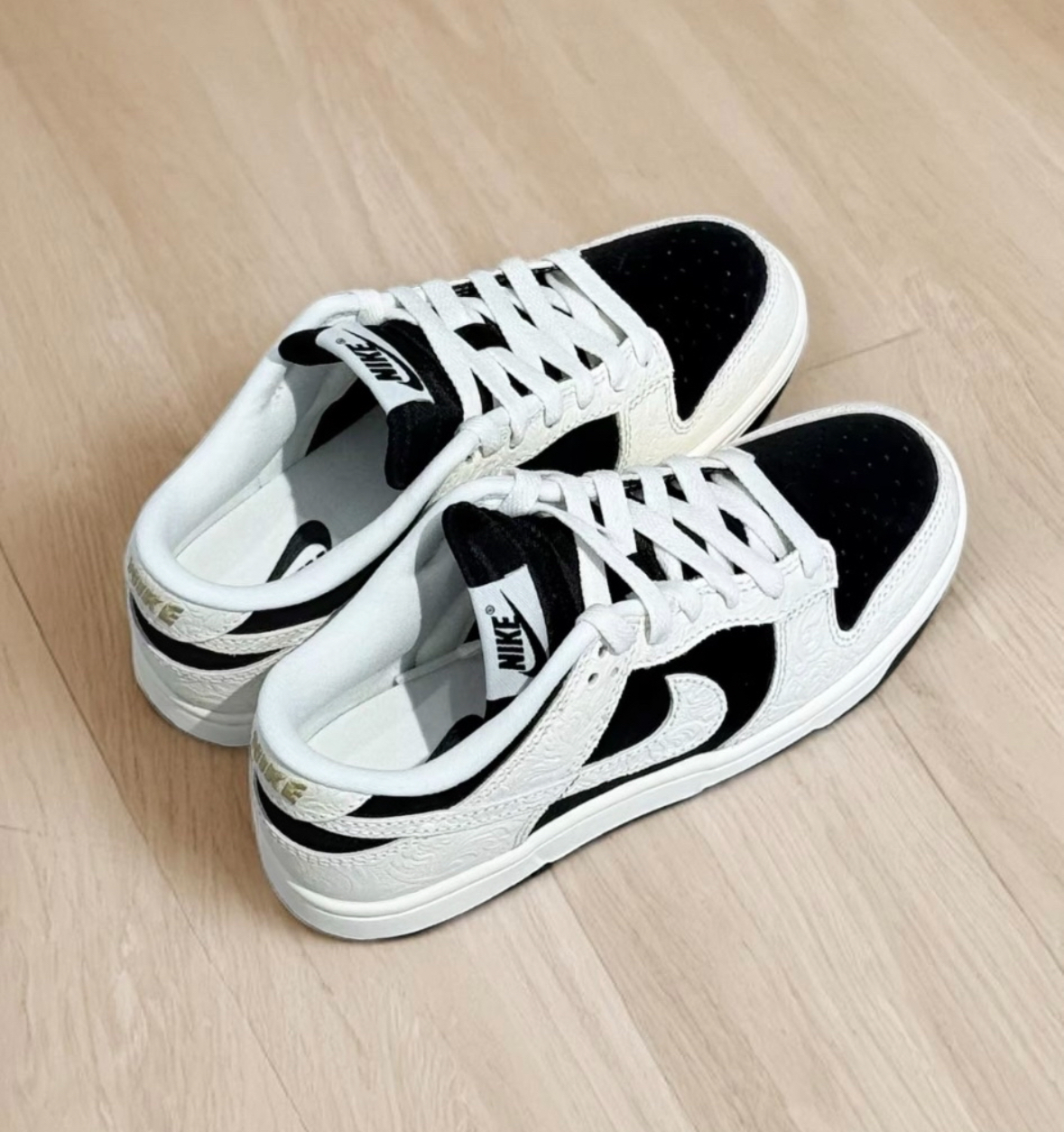 Nike Dunk 浮雕 反轉黑白 黑白 麂皮 皮革 IF3944-001/預購