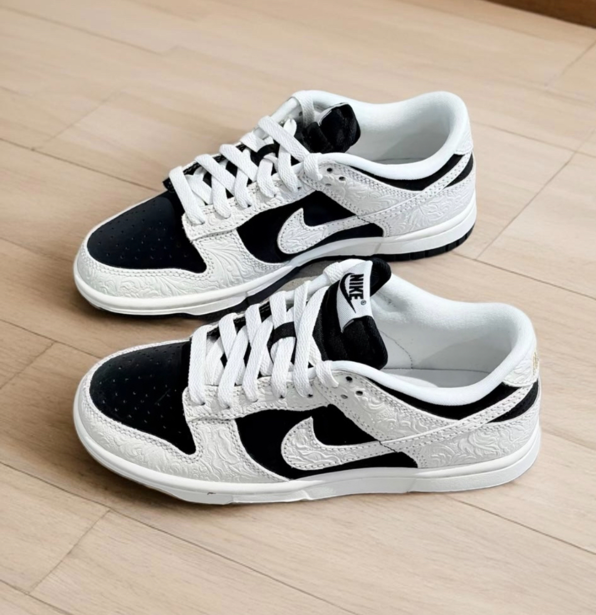 Nike Dunk 浮雕 反轉黑白 黑白 麂皮 皮革 IF3944-001/預購