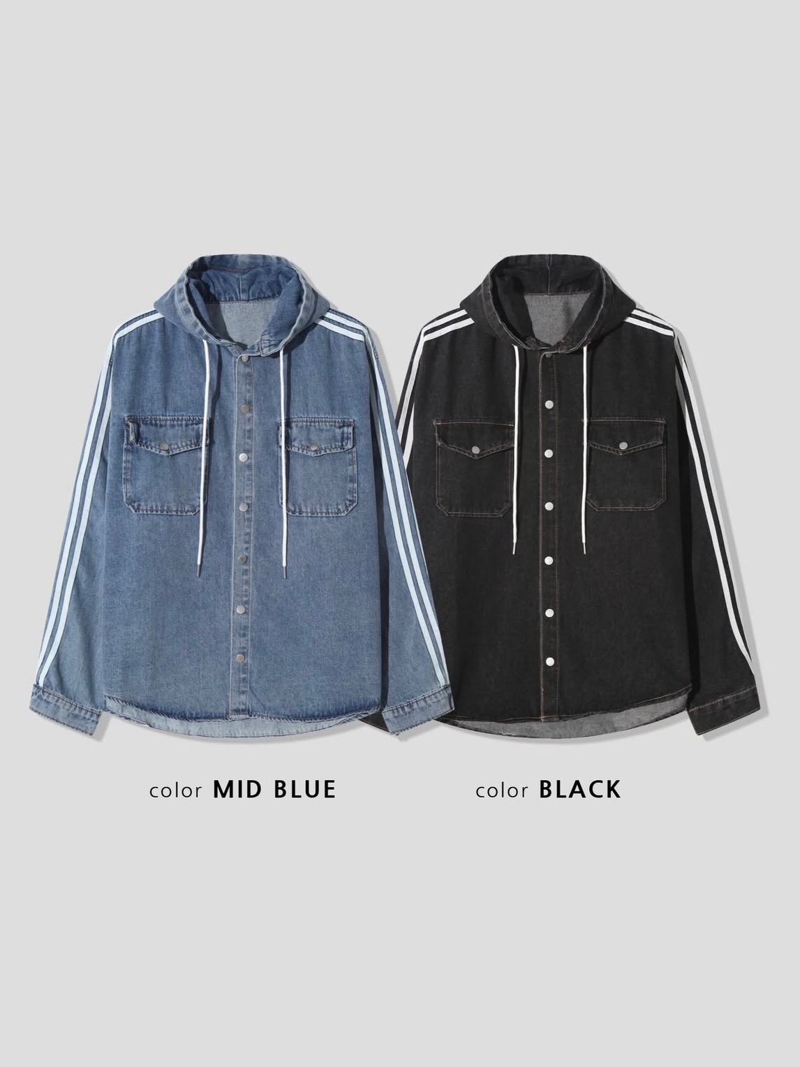 四間連帽牛仔外套 Tac-0353JK