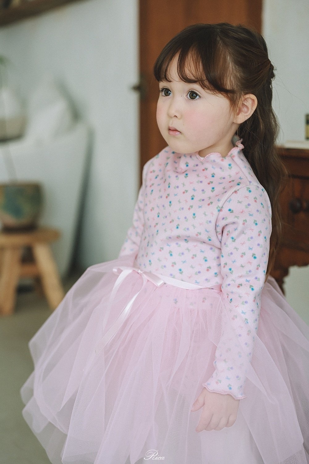 Rica Heart Flower Tulle One-piece