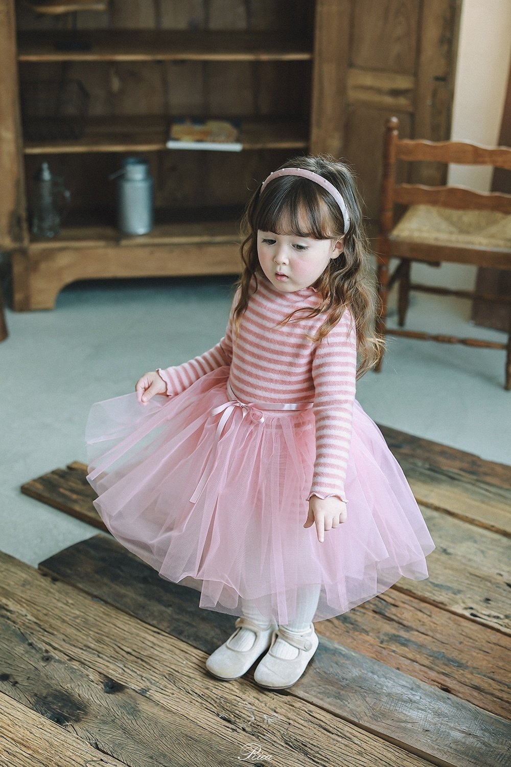 Rica Stripe Tulle One-piece