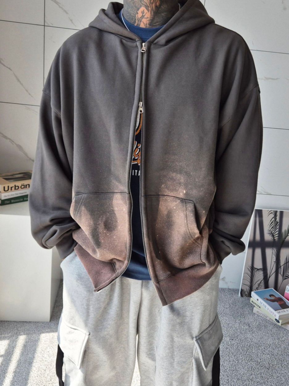 圖案連帽拉鍊外套 Tac-0356JK