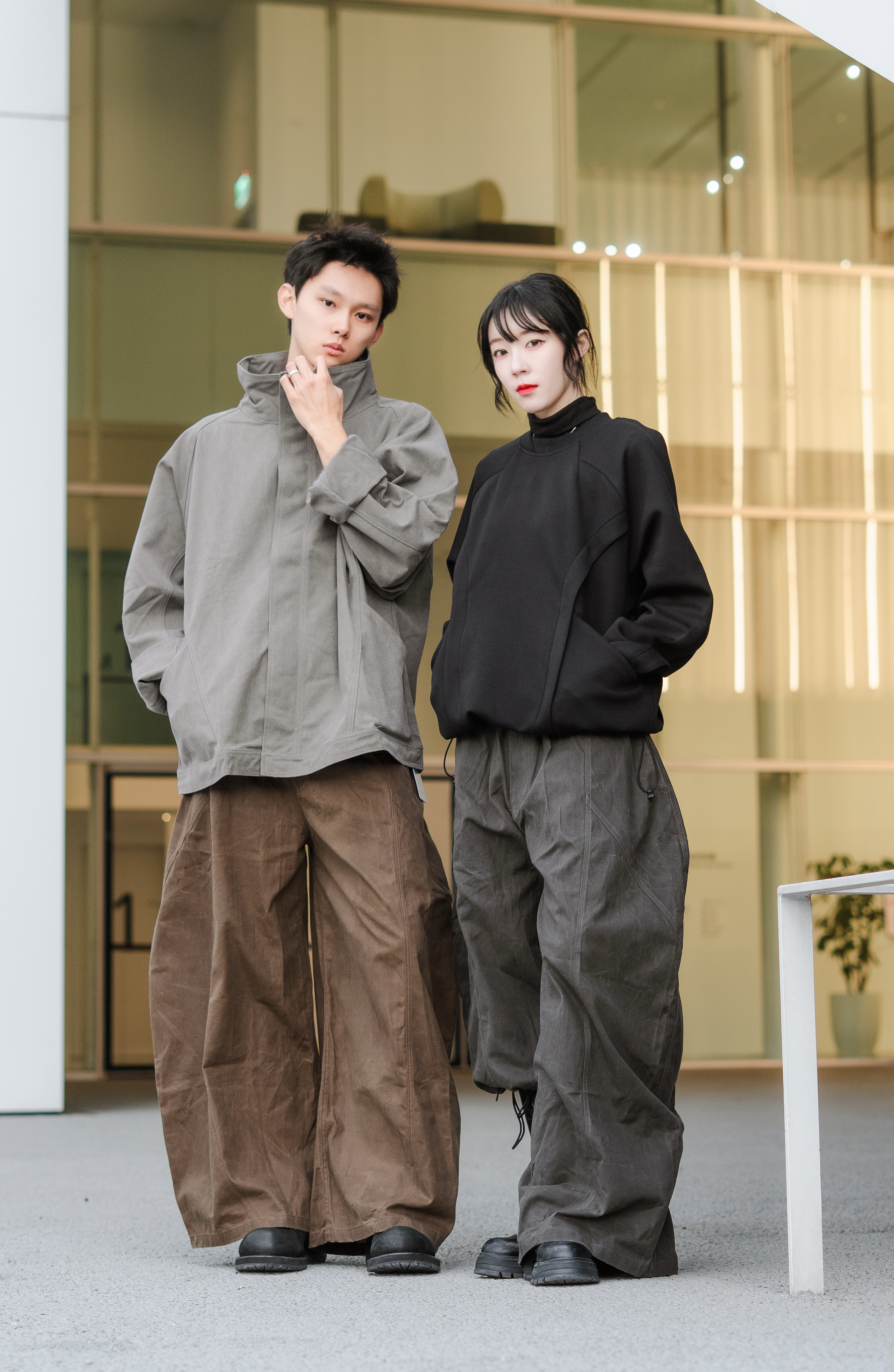 2025AW P-23 SPLIT CURVE PANTS 蠟染 洗舊 復古 超硬挺 未來 古著 寬版 彎刀 褲子 長褲 現貨 P23S2607 / P23S2608