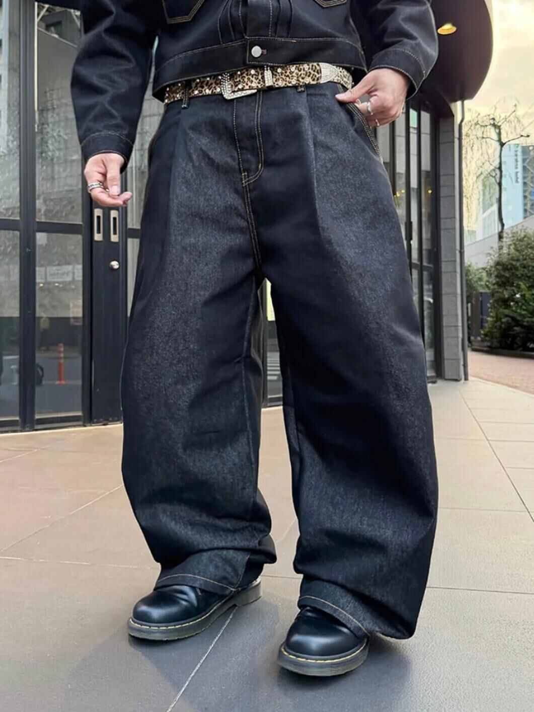 淨色鬆身牛仔褲 Tac-0365P