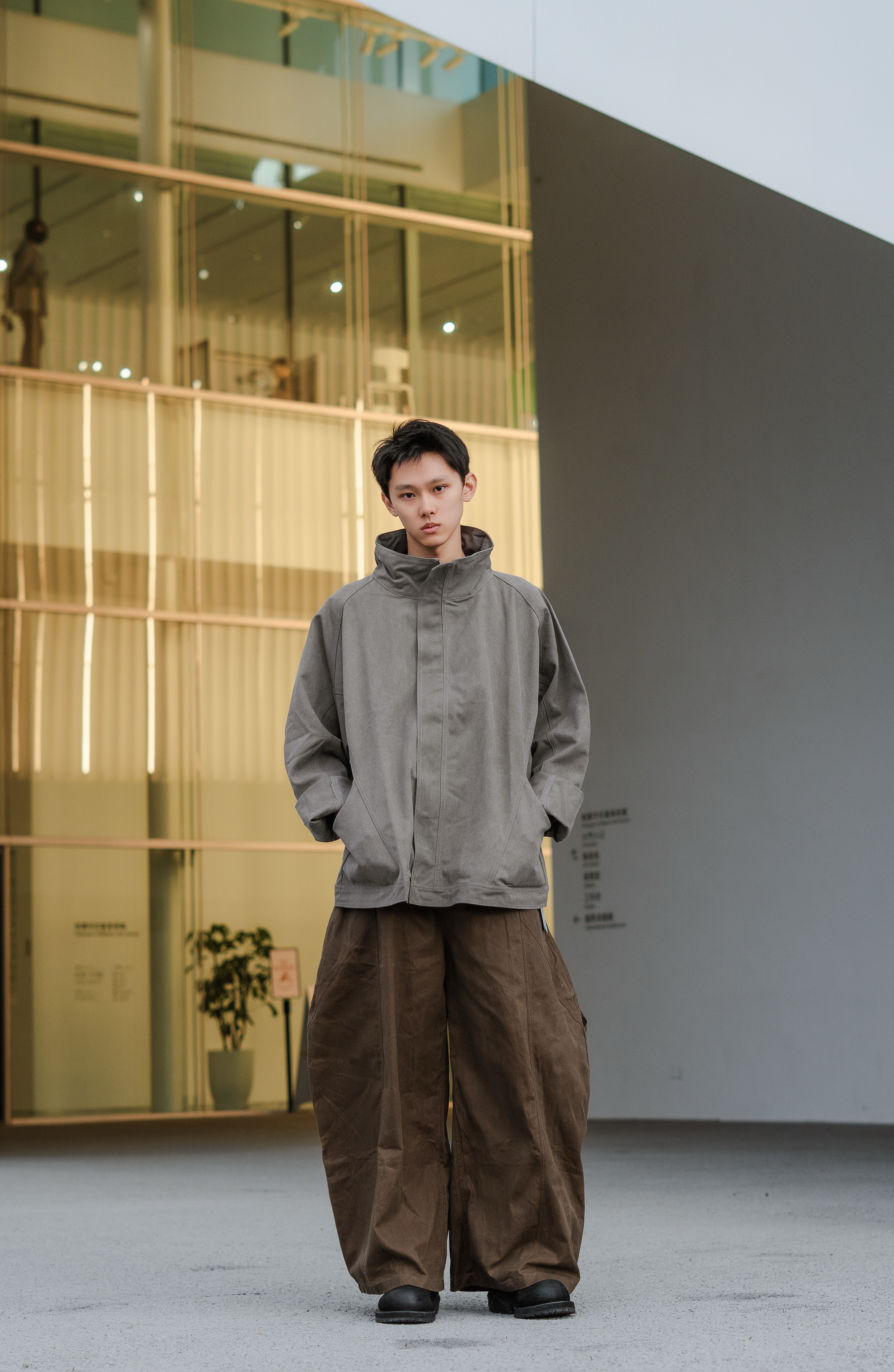 2025AW P-23 BAT PANEL PARKA 水洗 洗舊 復古 超硬挺 寬版 未來 古著 外套 現貨 P23S2601 / P23S2602