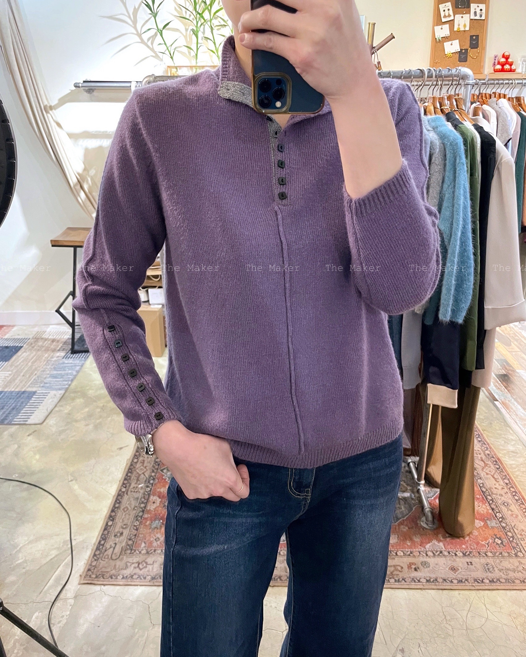 🤎 柔軟雙色領針織Top 🤎