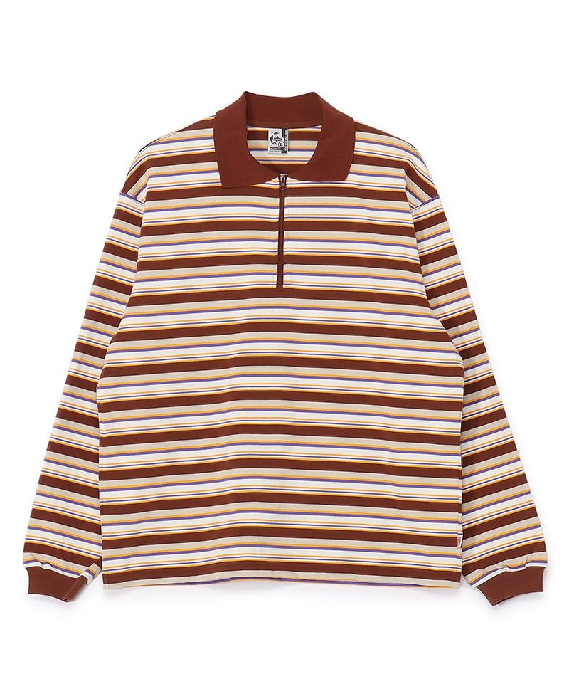 Chums - 男裝Heavyweight Border Long Sleeve Polo上衣 CH01-2658