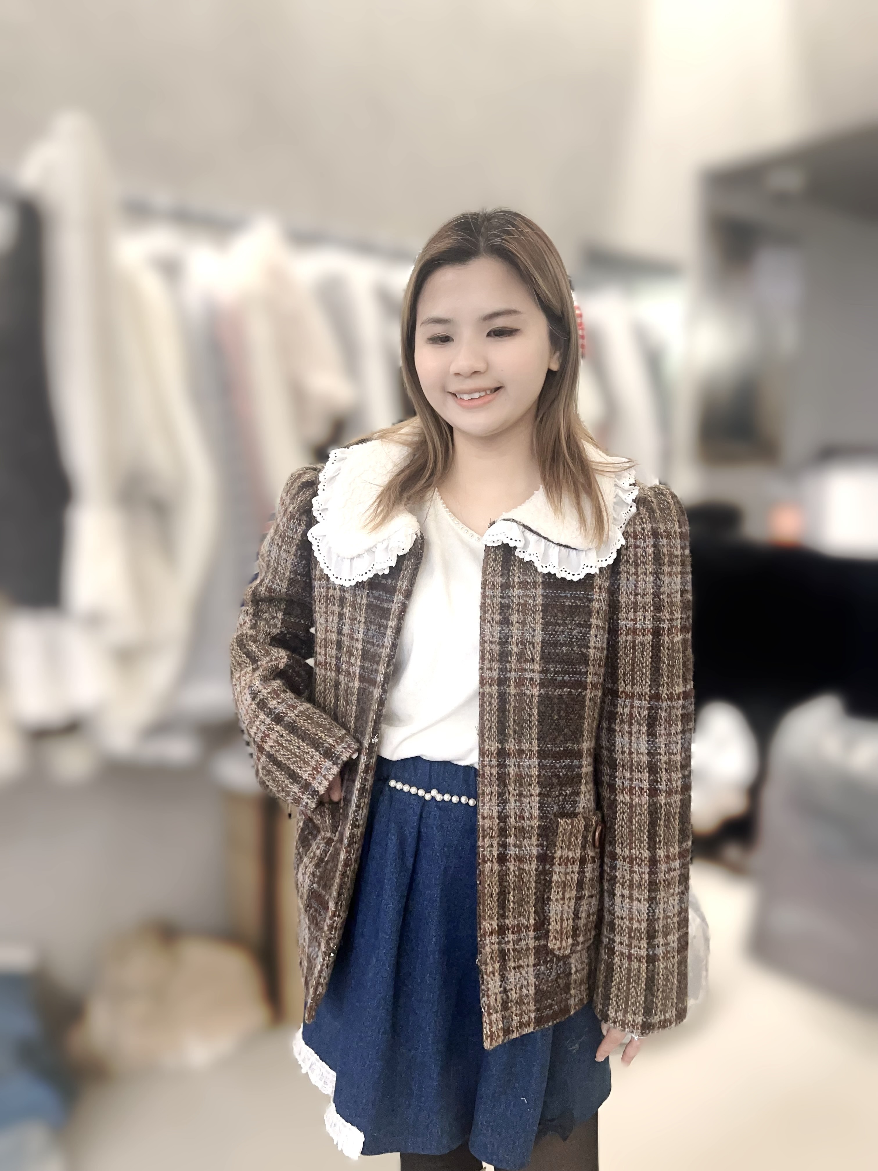 MP02  羊毛格仔縷  胸 46 長 23 $999 (一口價) 70%羊毛