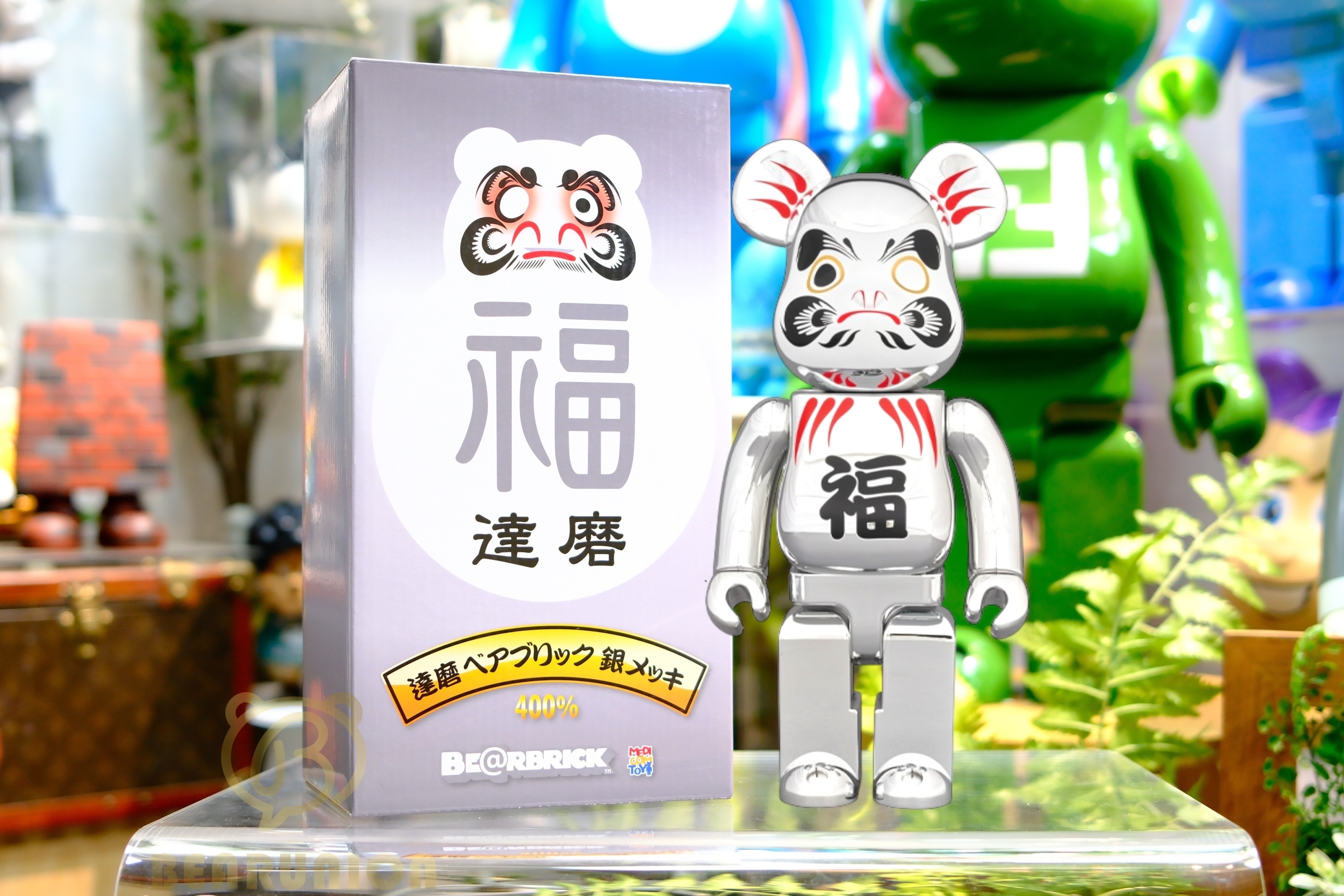 Bearbrick 400% 2020 Daruma Silver plated 福達摩