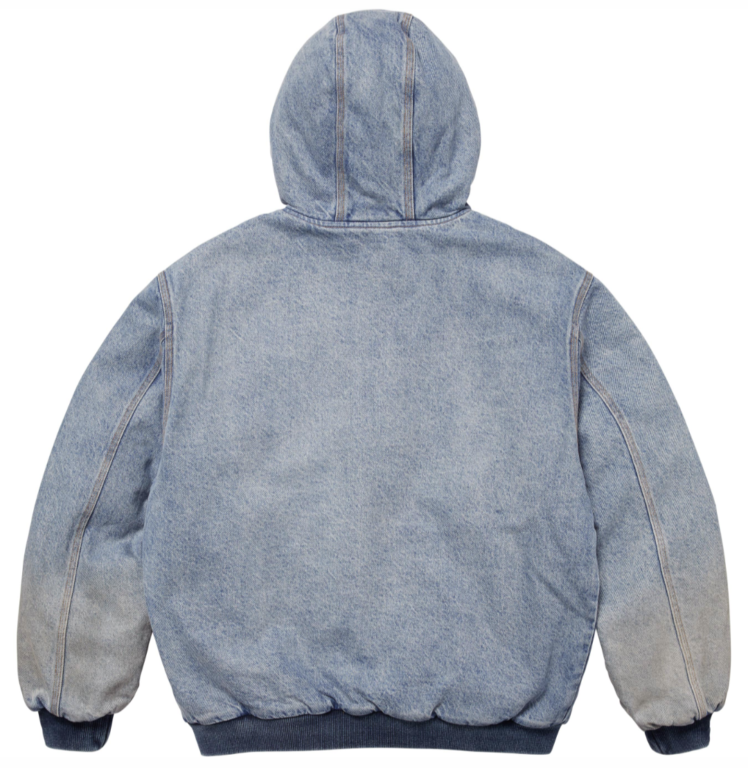 SUPREME 25FW REFLECTIVE ARC HOODED WORK JACKET 牛仔鋪棉外套(2色)