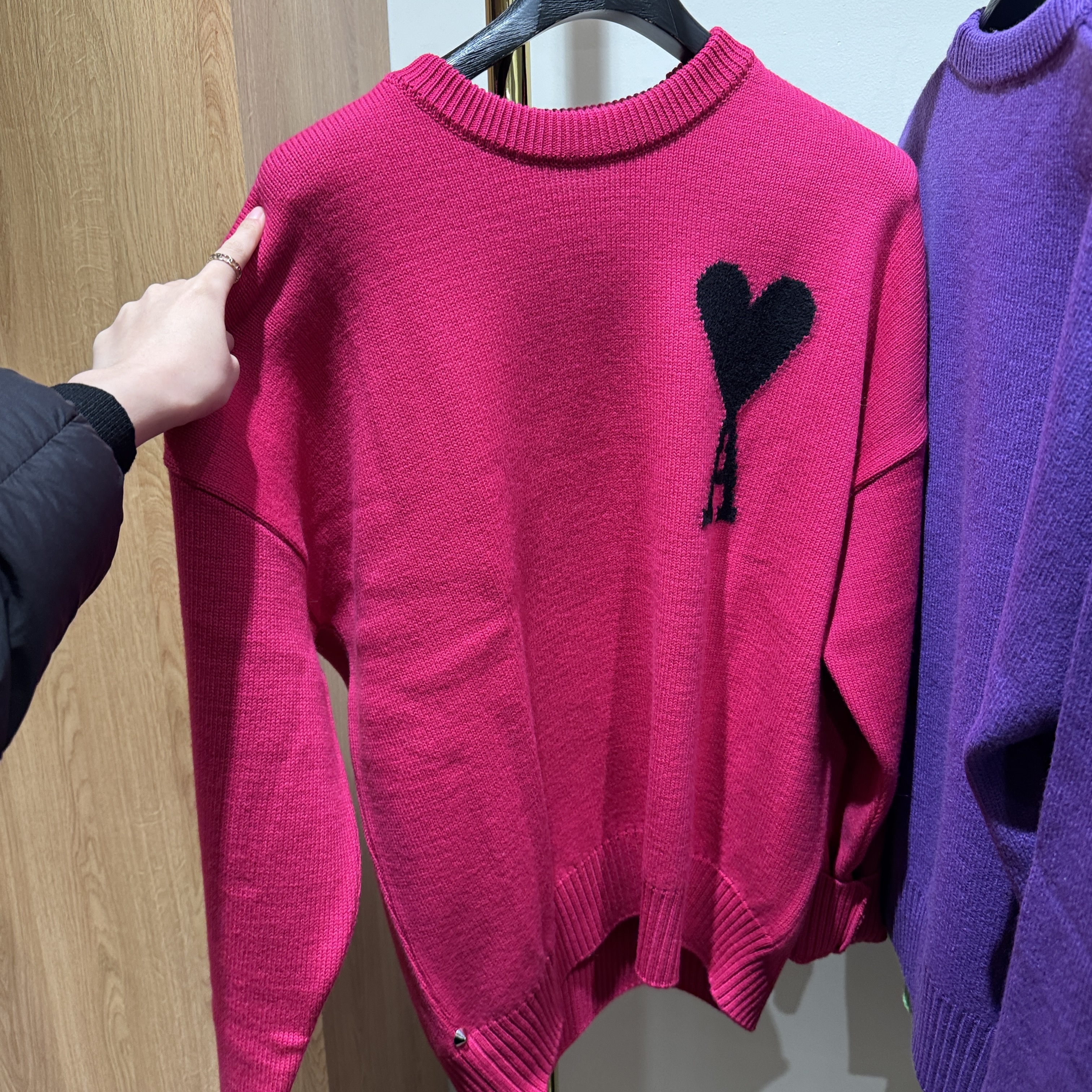 Ami Paris virgin wool thick sweater