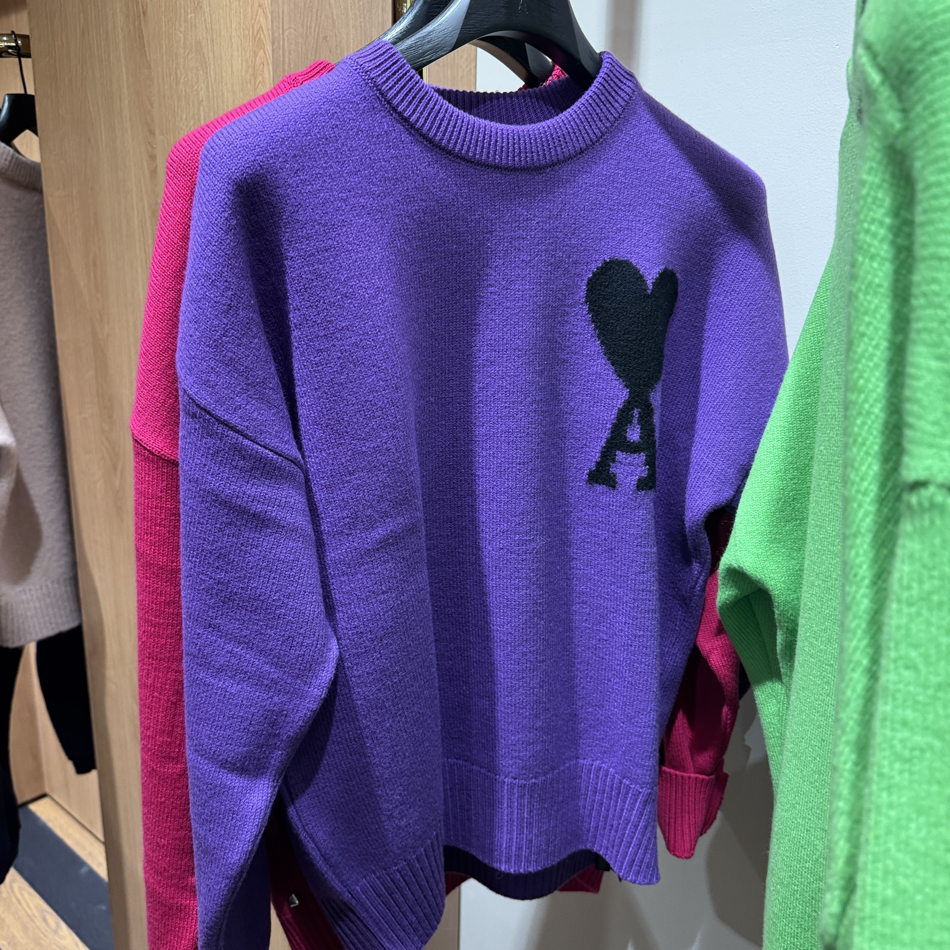 Ami Paris virgin wool thick sweater