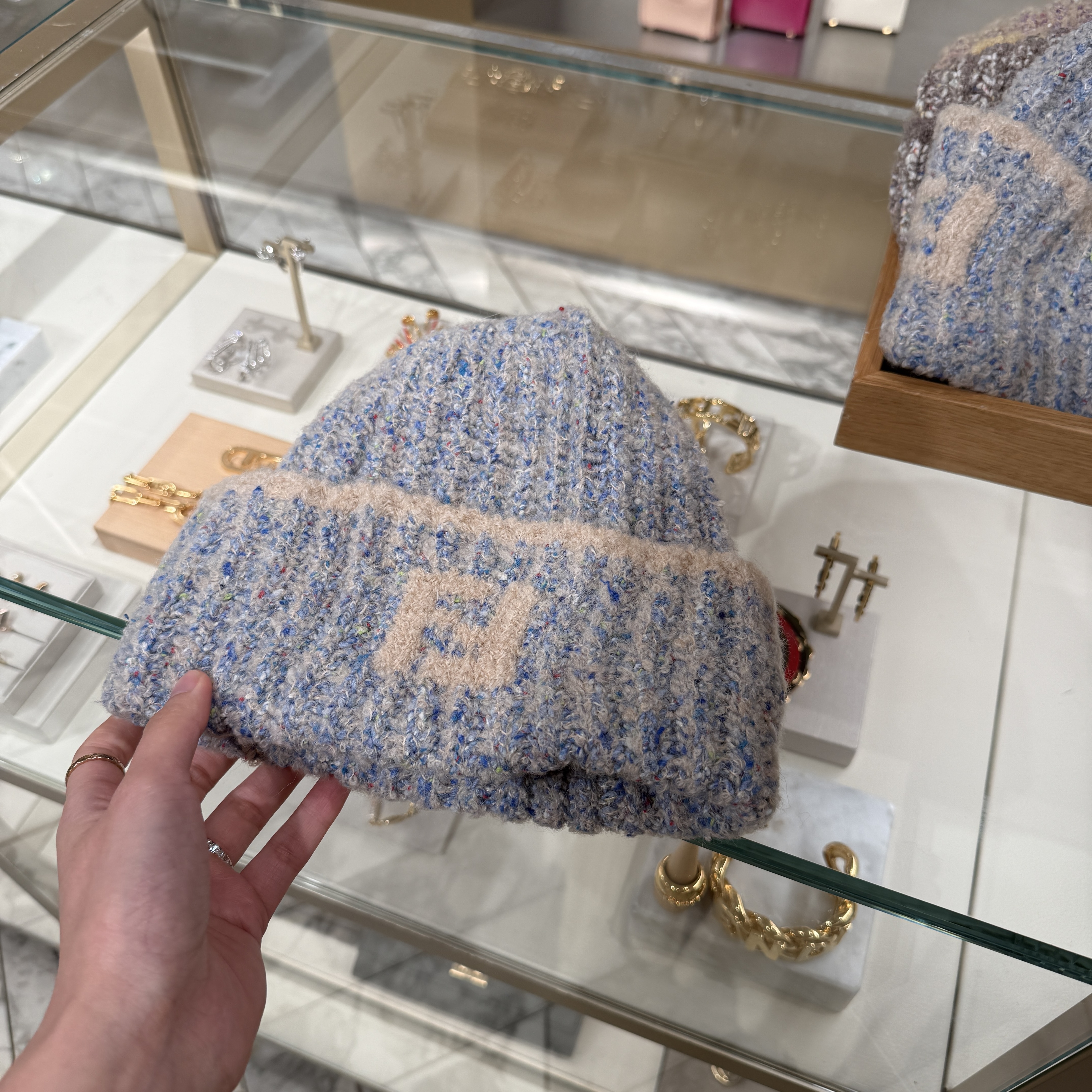 Fendi beanies blue