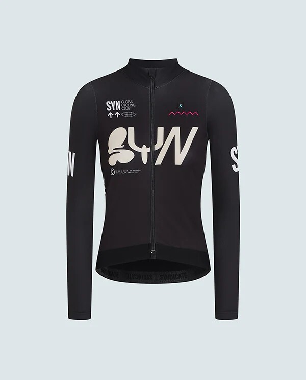 SYN 女款車衣 Pro Team Shield Jersey Slick 保暖長袖 /黑