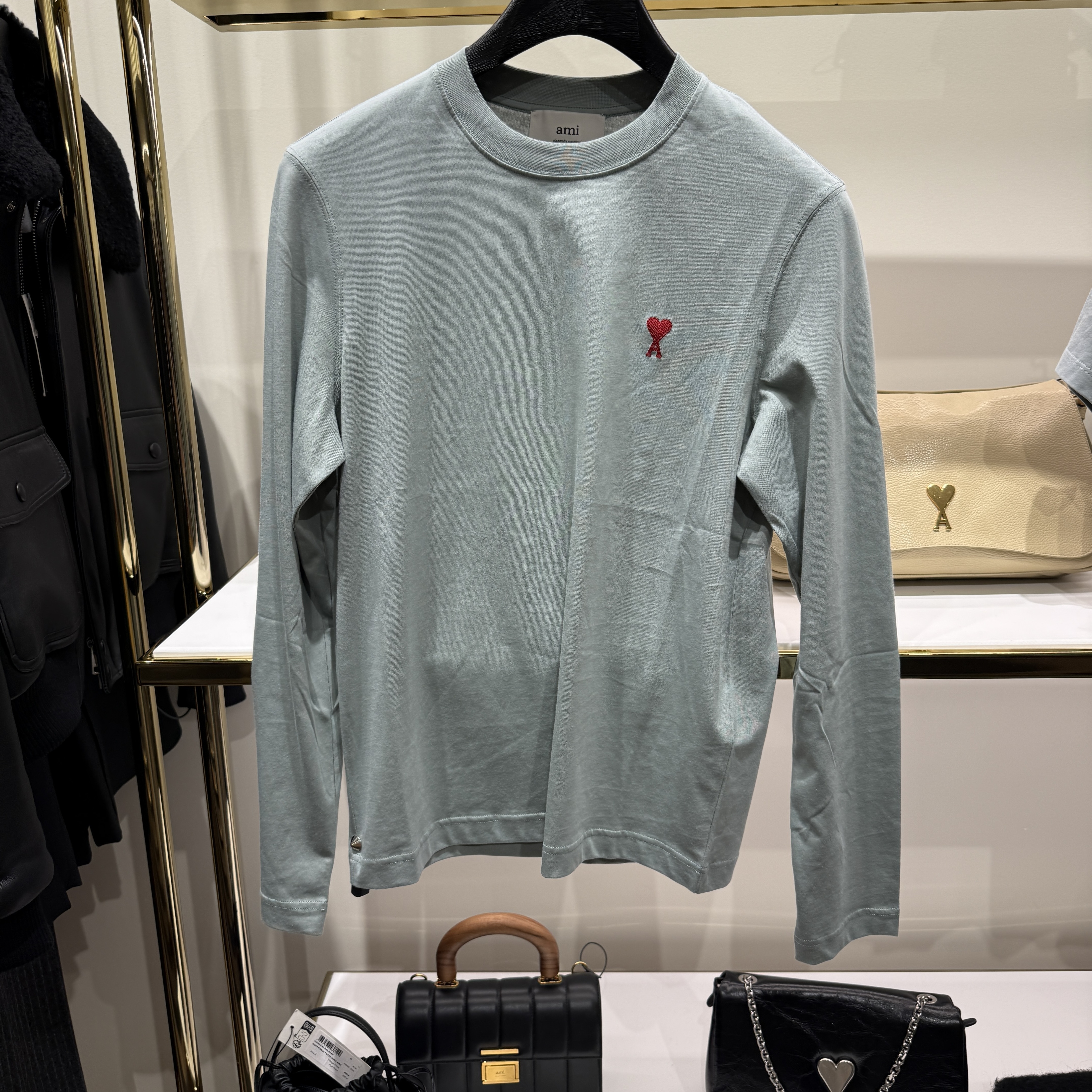 Ami Paris MANCHES longsleeve Tee blue beige