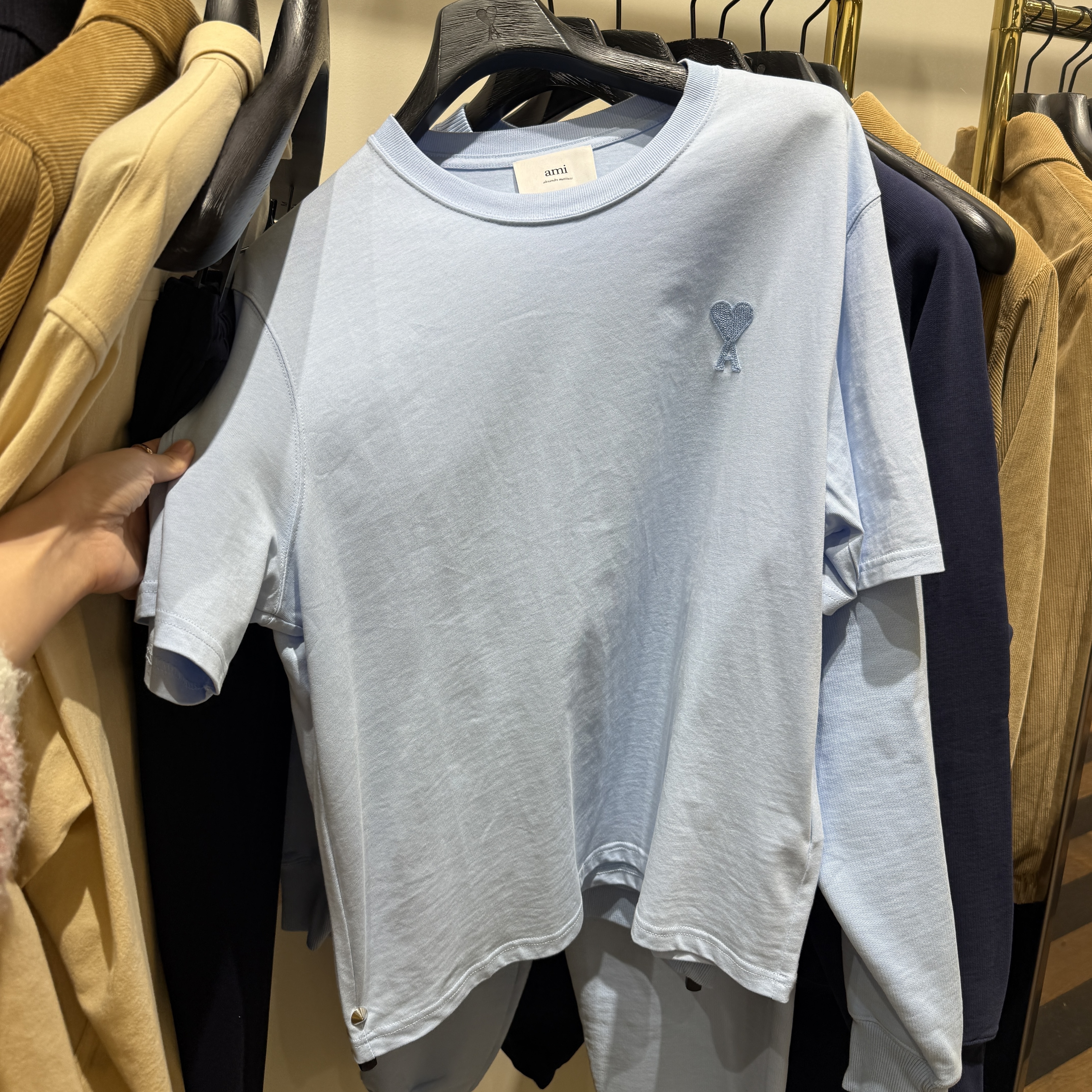 Ami Paris TONAL AMI DE Tee tshirt baby blue