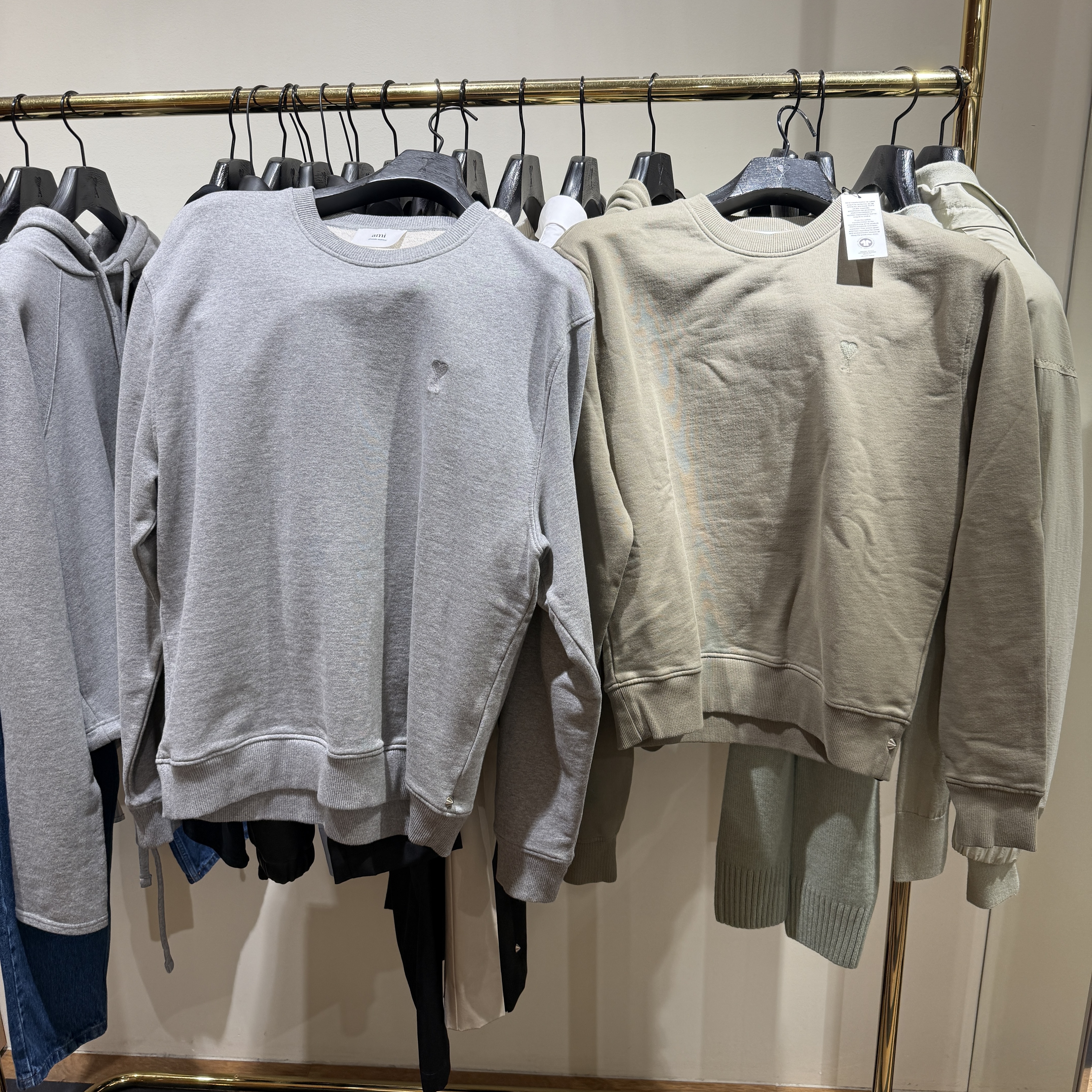 Ami Paris SWEATSHIRT AMI grey green taupe