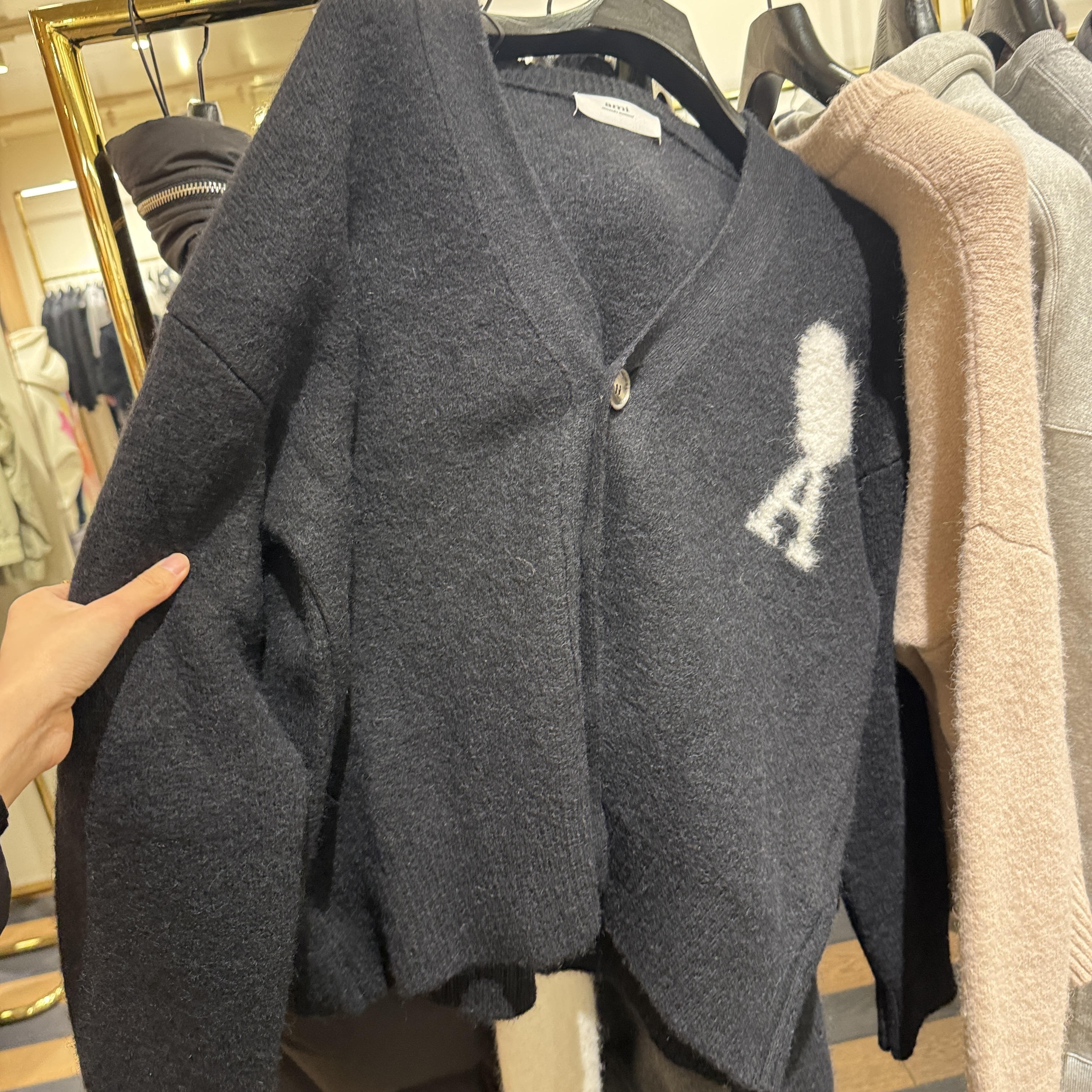 Ami Paris CARDIGAN ADC black