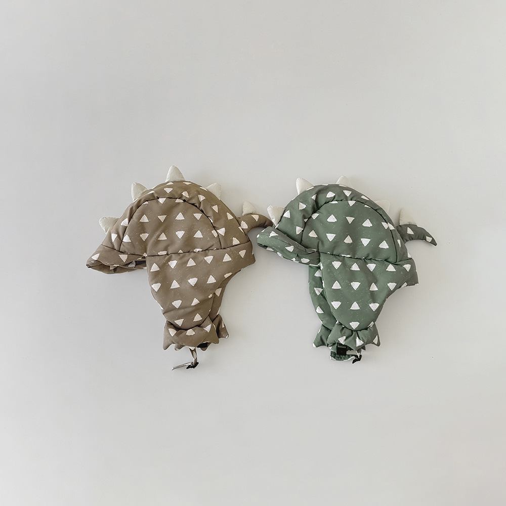 滿印三角恐龍護耳帽(5-12y)