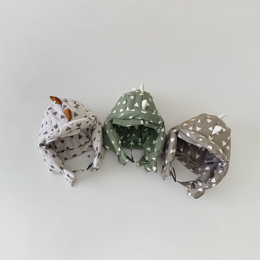 滿印三角恐龍護耳帽(5-12y)