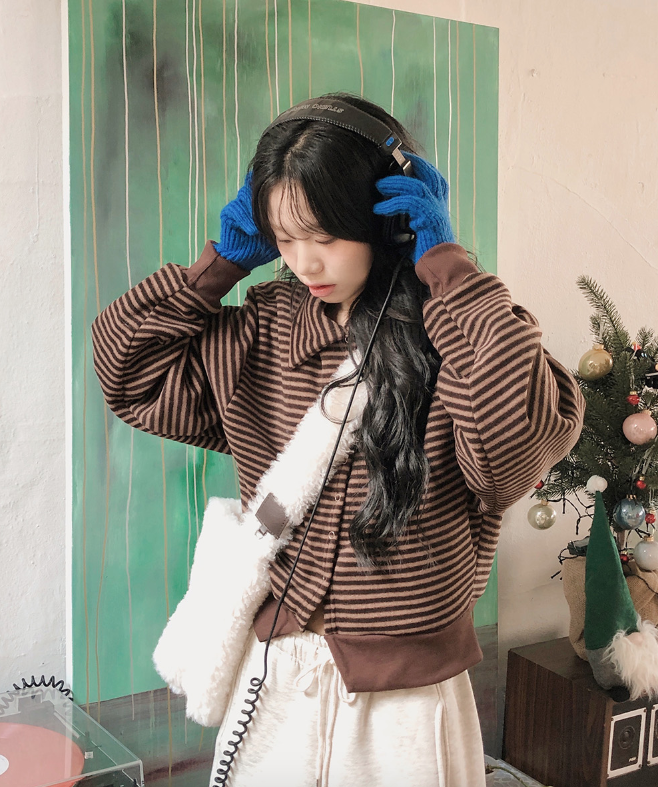 秋冬預訂｜Balloon條紋開襟衫