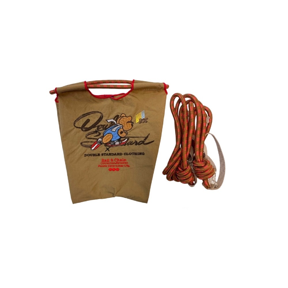 Ball＆Chain 刺繡環保購物袋 S號 - 卡其 (0400005253)