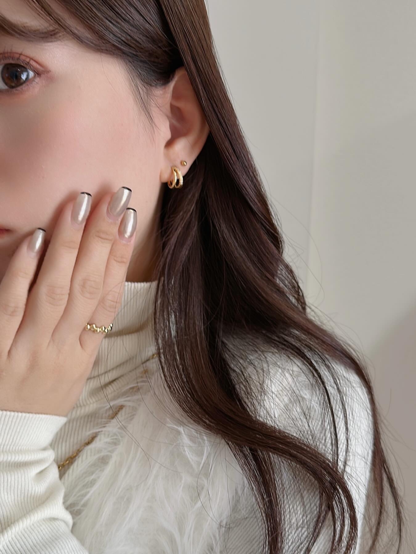 S925 separate deco hoop pierce