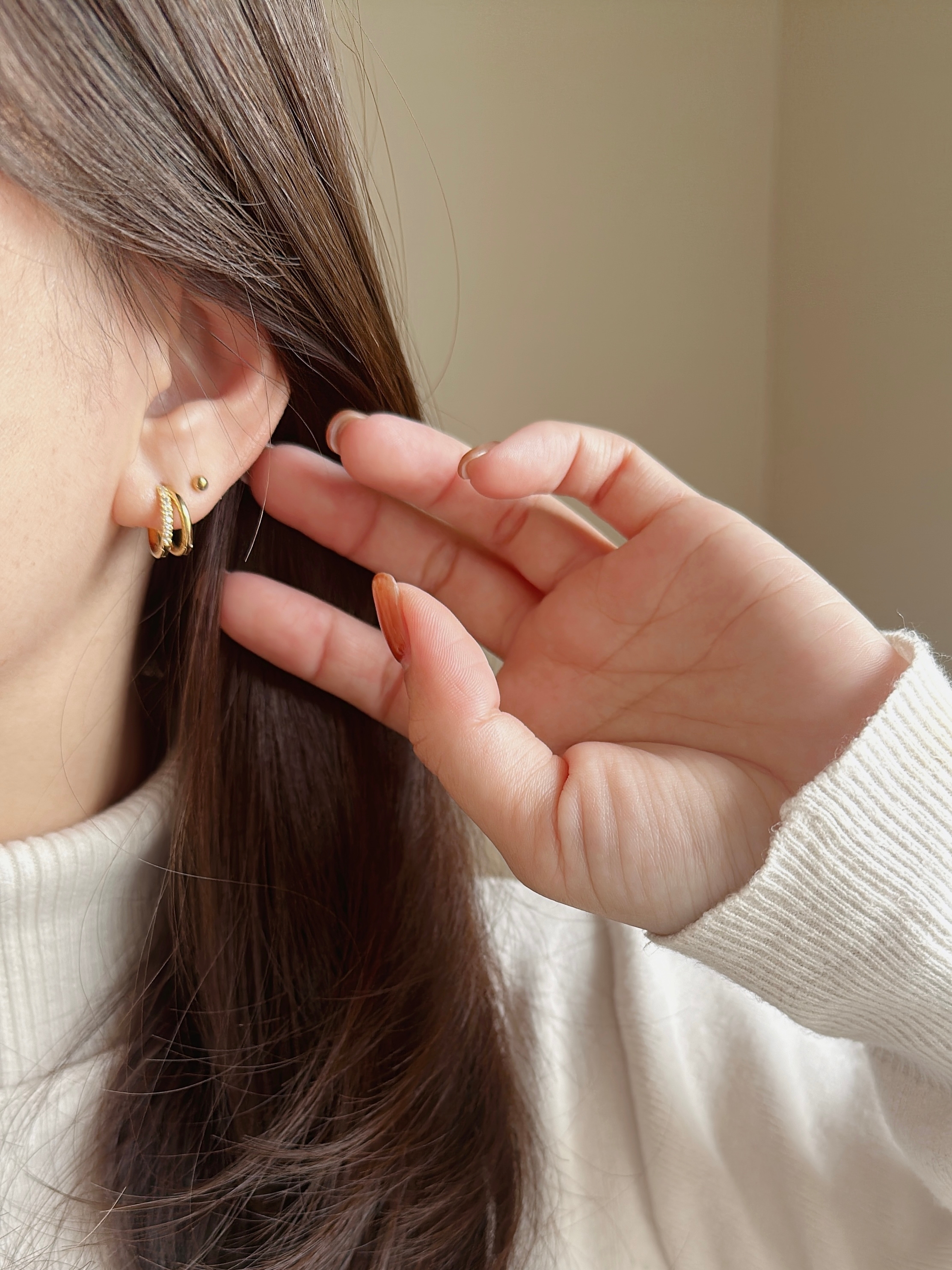 S925 separate deco hoop pierce