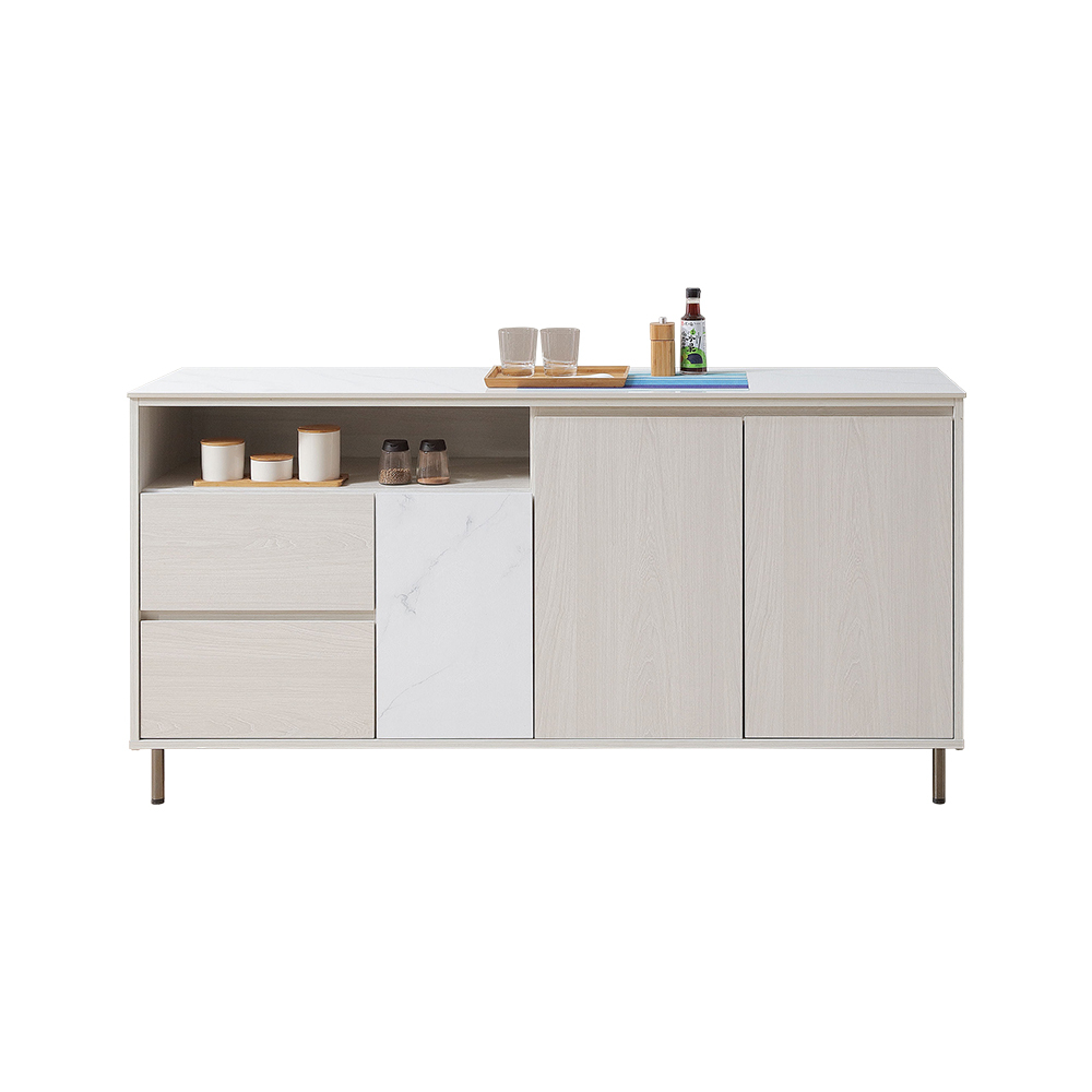 卡諾斯5.3尺岩板收納餐櫃/碗盤櫃/置物矮櫃/電器櫃/玄關櫃(下座)