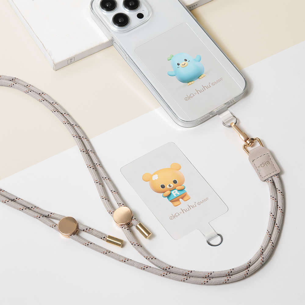 【ekax x 現代婦女基金會 】果凍大方造型夾片x調節扣抽繩背帶組合