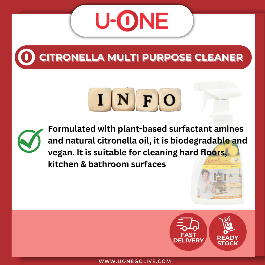 U-ONE | Korea | Cleaning Series | Citronella Multi Purpose Cleaner | 500ml