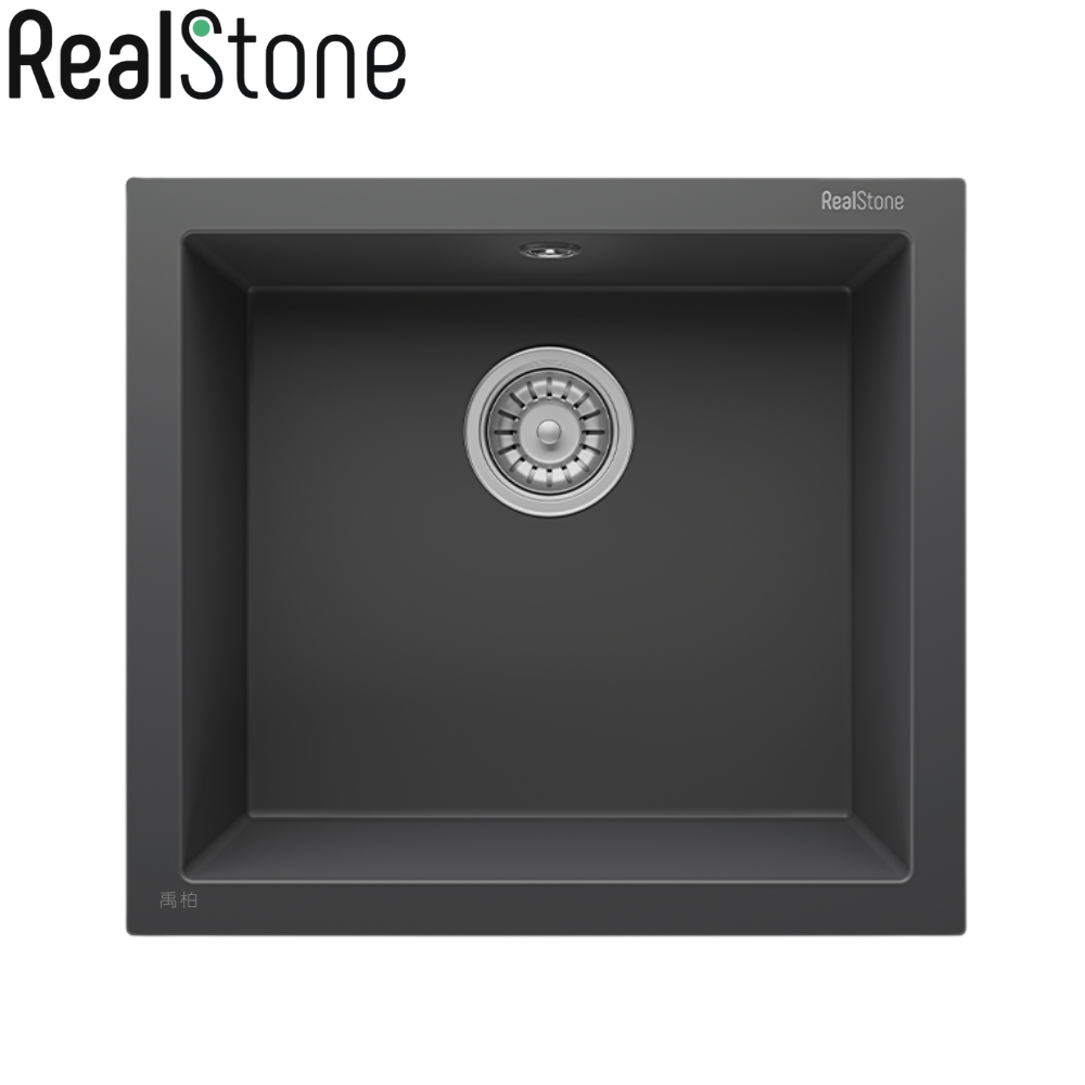 RealStone 花崗岩水槽 霧鈦灰(52x47cm)-GORDION52 K0566010117
