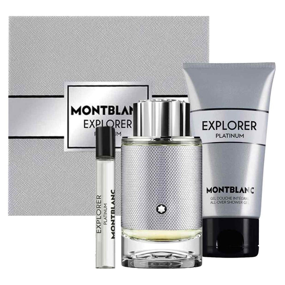 MONT BLANC萬寶龍 極限探尋男性淡香精 (100ml+7.5ml 小香 + 100ml沐浴精)