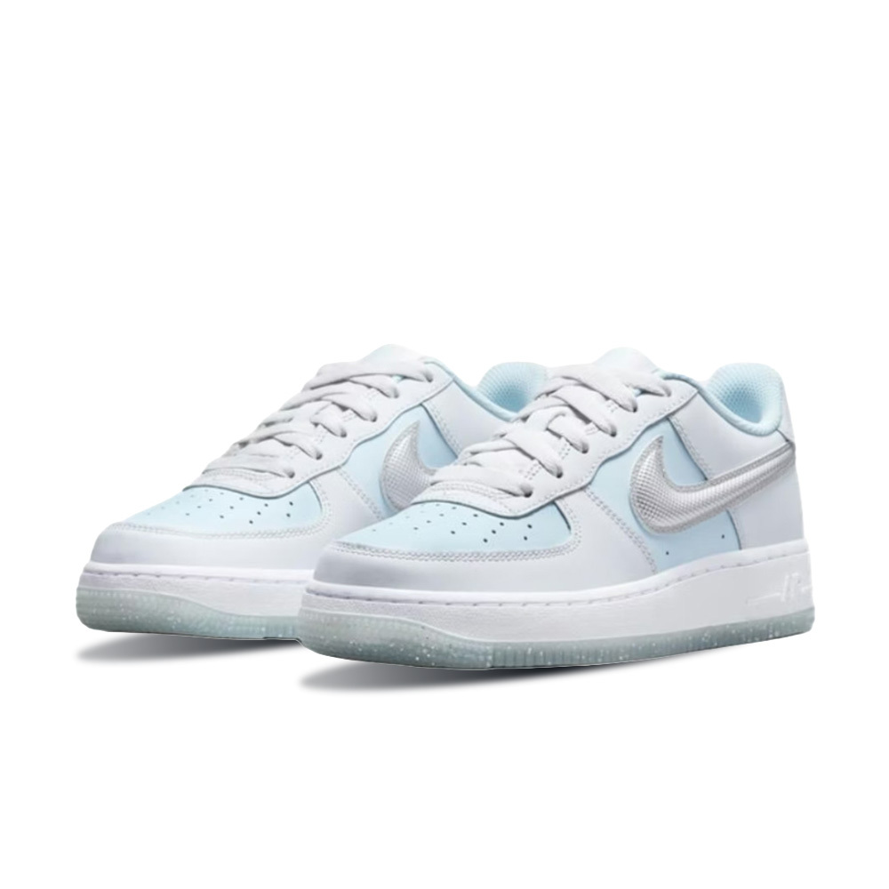 Nike Air Force 1 Low 冰川藍銀 GS 果凍底 大童鞋 HQ3249-043