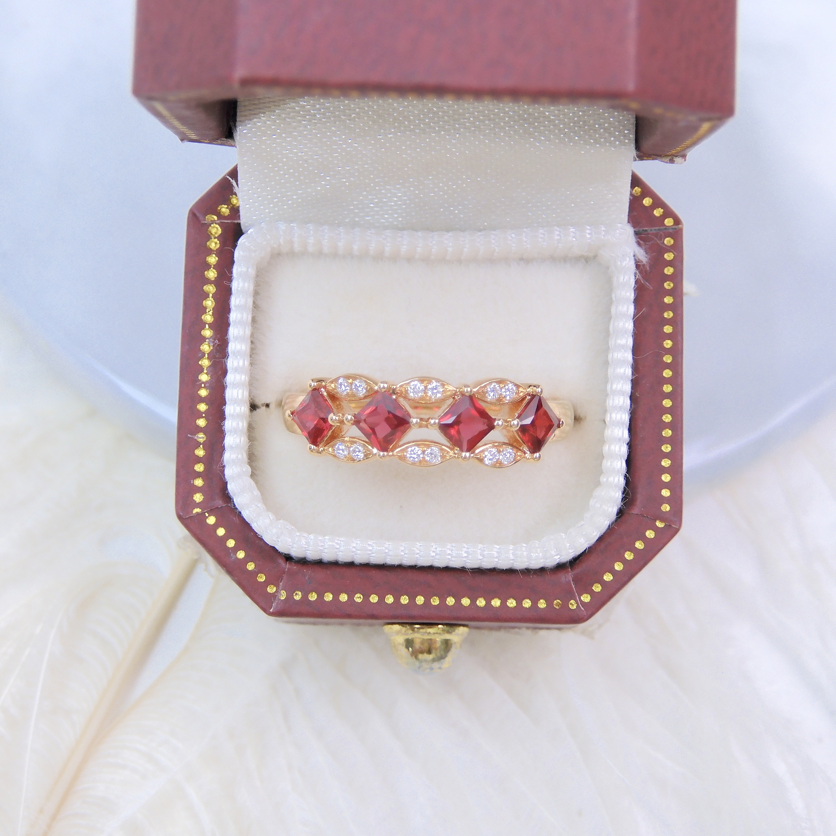 18K Gold 0.605ct Ruby Ring