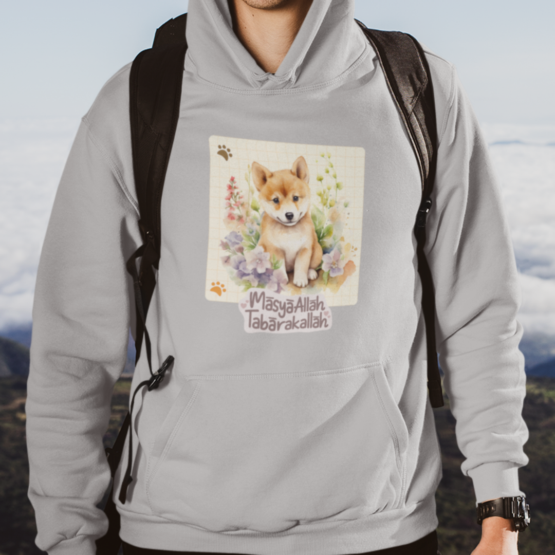 花見柴犬 | 美式連帽大學 T 經典刷毛