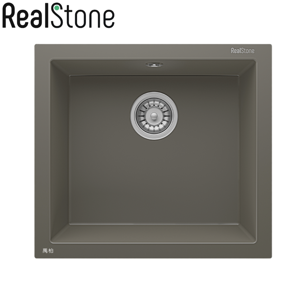 RealStone 花崗岩水槽 岩霧灰(52x47cm)-GORDION52 K0566010115